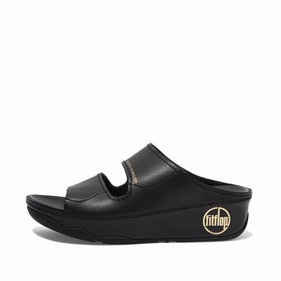 Fitflop Shuv Limited Edition Two Bar Slides - Sandalen Damen - Schwarz (MOH507243)